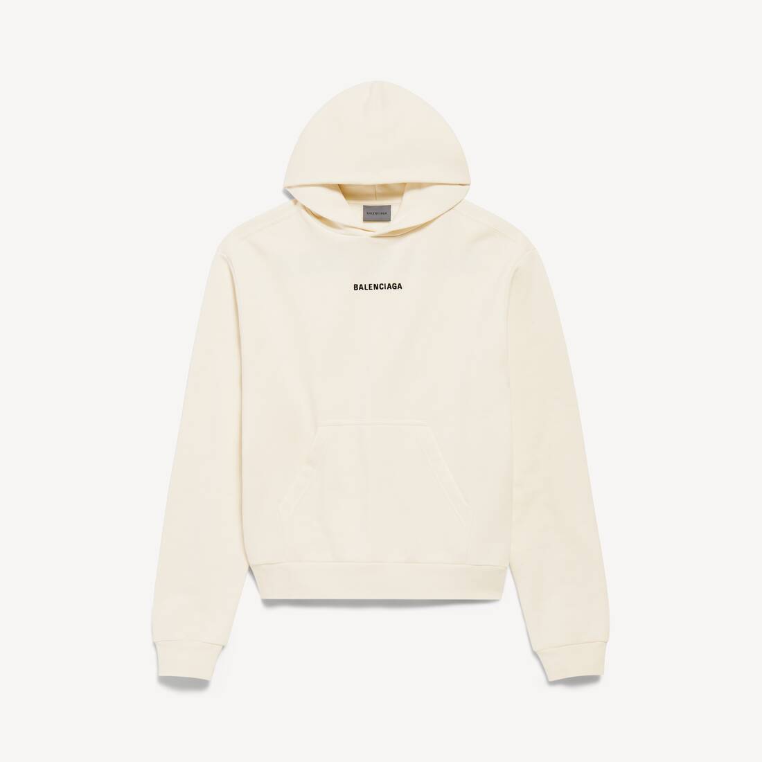 Sudadera con capucha trasera de Balenciaga para mujer, talla media, color crema