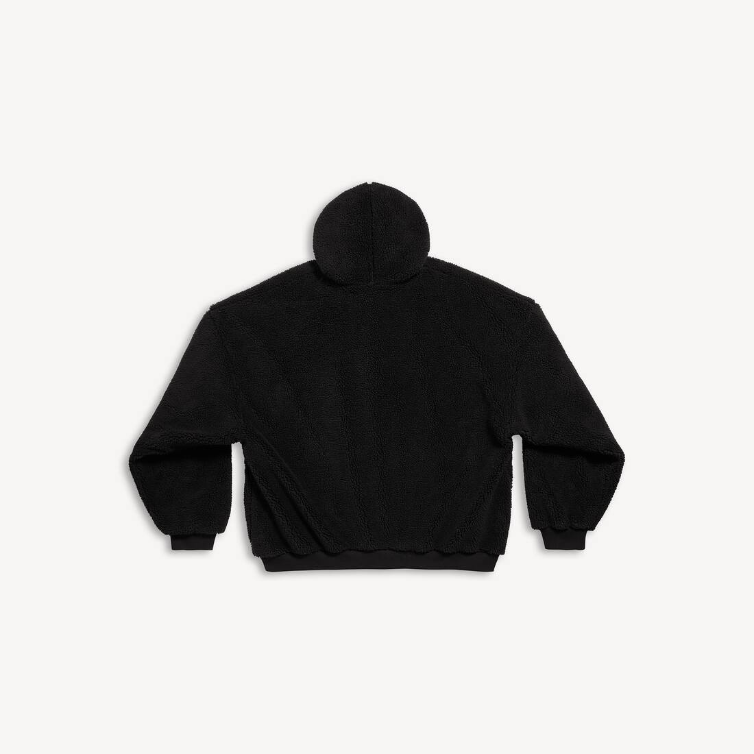 Sudadera con capucha de exterior con cremallera oversize en negro