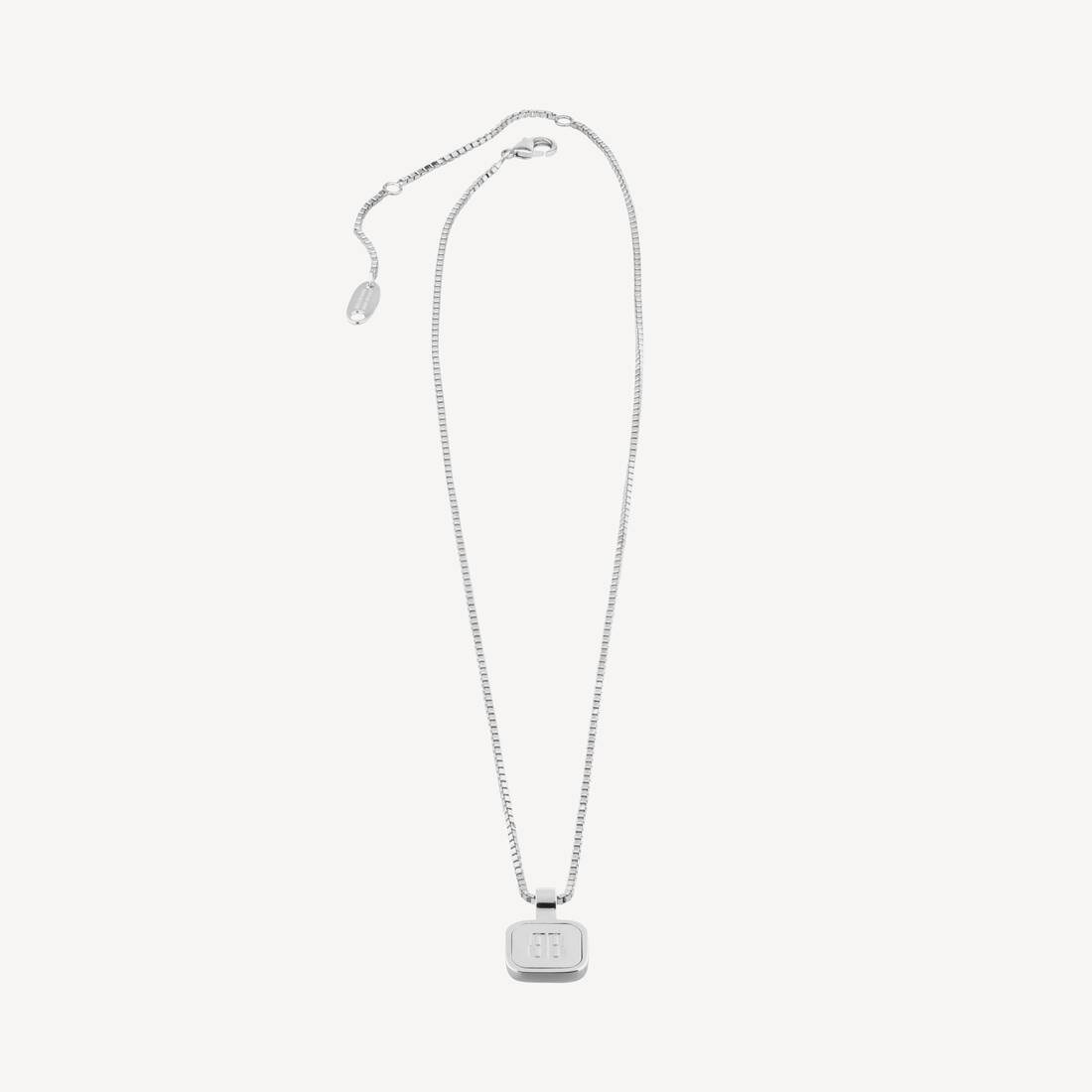 Collar largo Nano Square en plata