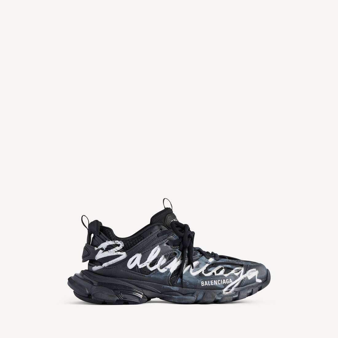 Zapatilla de pista Signature para hombre en negro/blanco