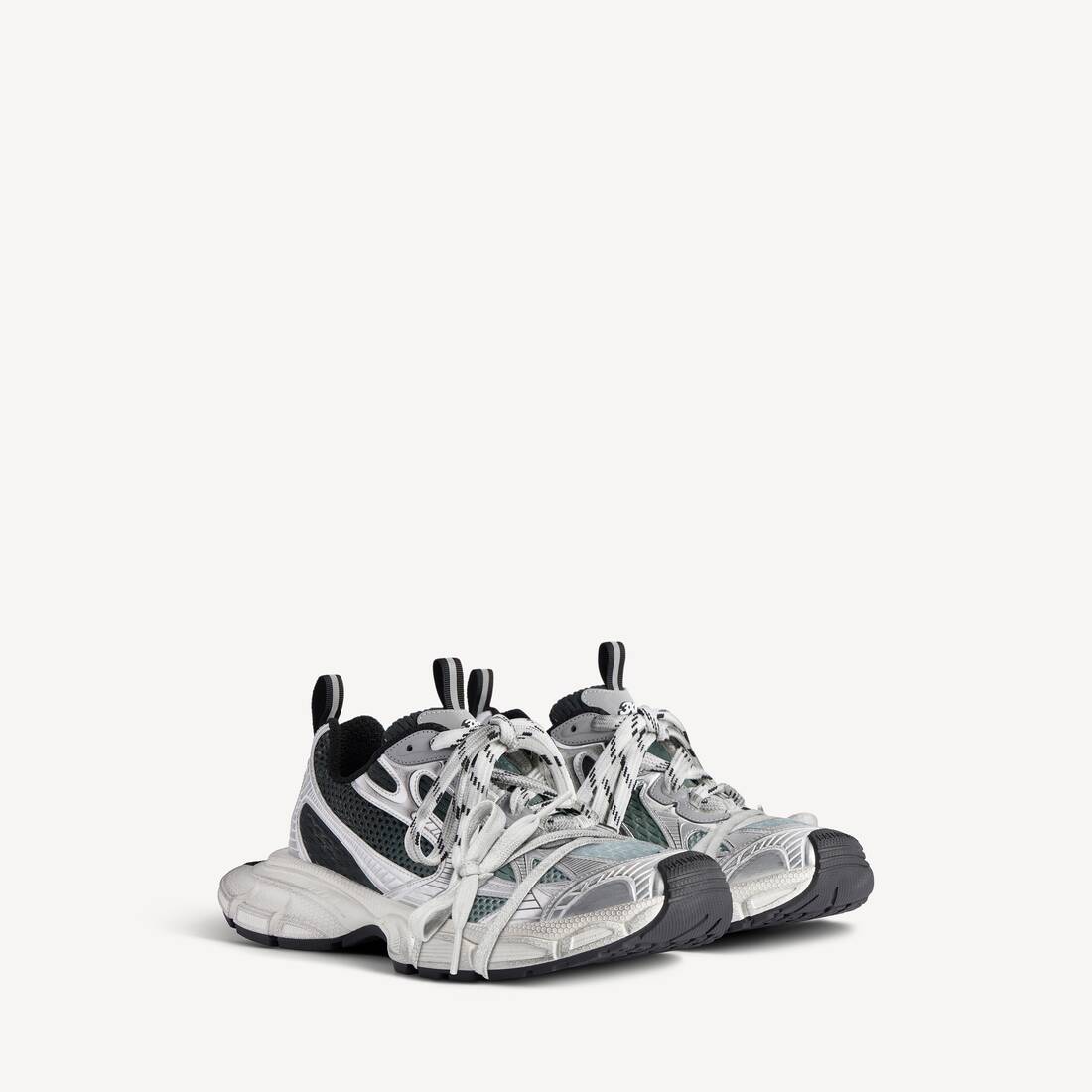 Zapatilla de gradiente para mujer 3XL en negro/gris/blanco