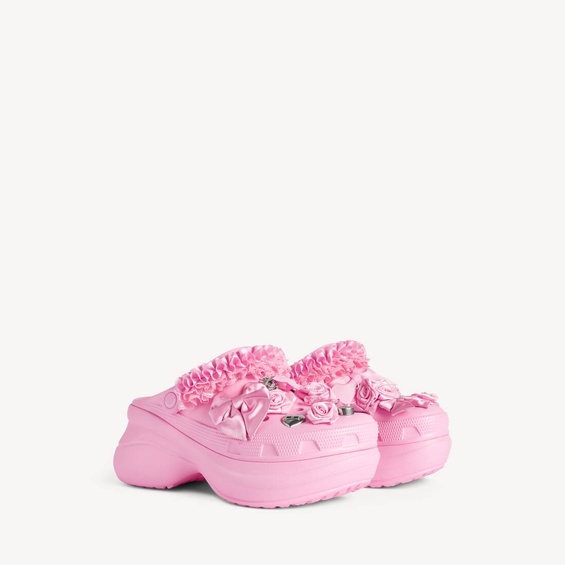 Mule Crocs™ para mujer con Jibbitz™ en rosa claro