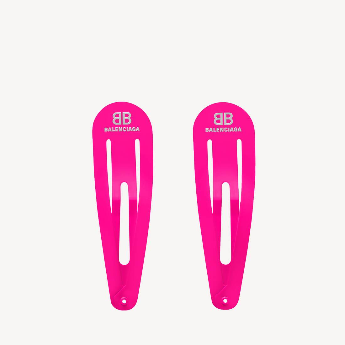 Conjunto de 2 clips con botón Holli para mujer en rosa fluorescente