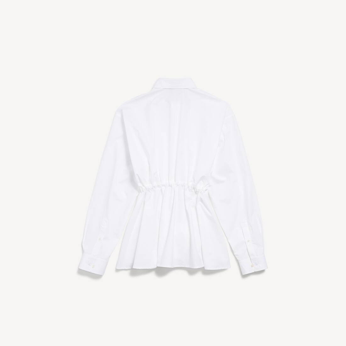 Camisa de silueta reloj de arena para mujer en blanco