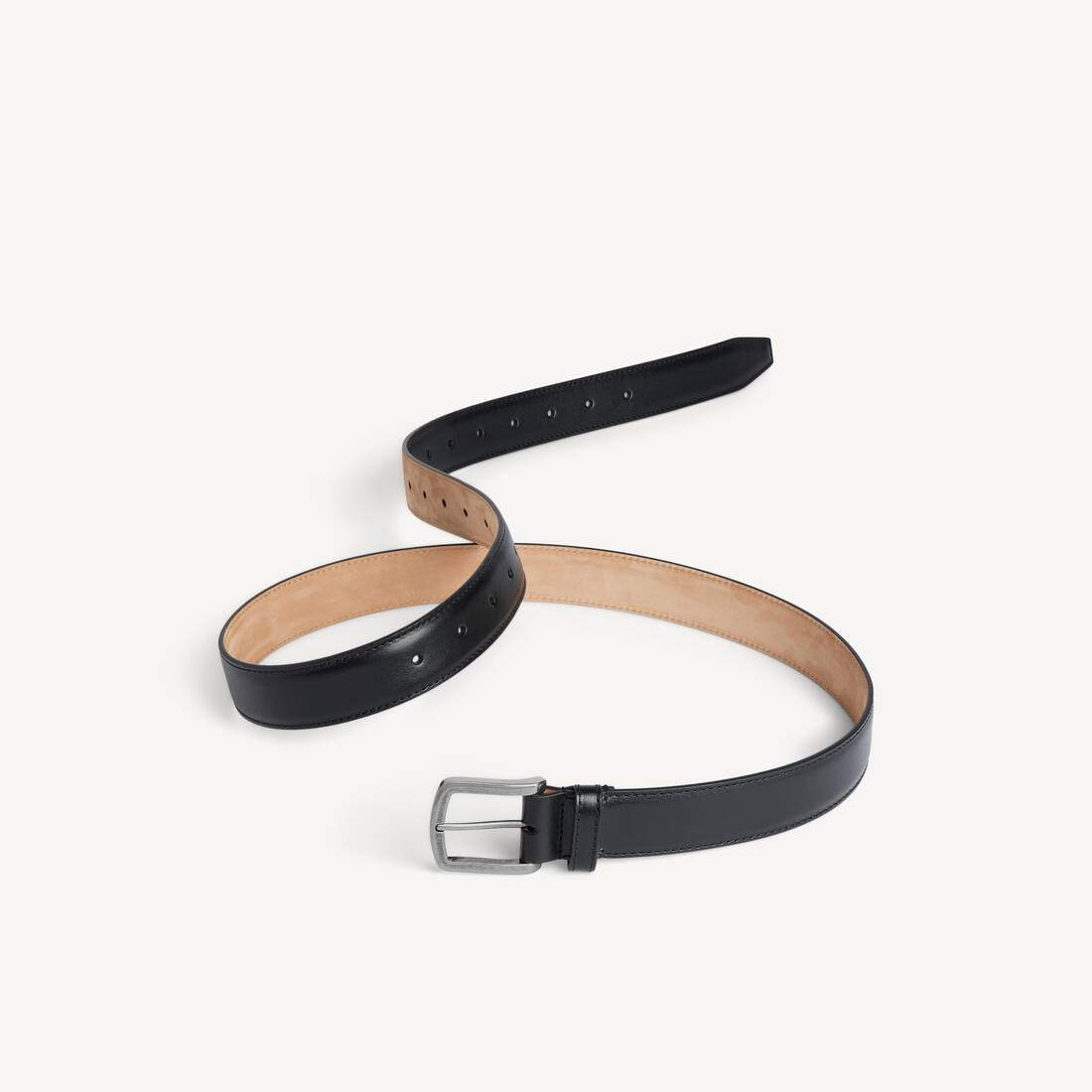 Cinturón de sastrería para hombre en negro