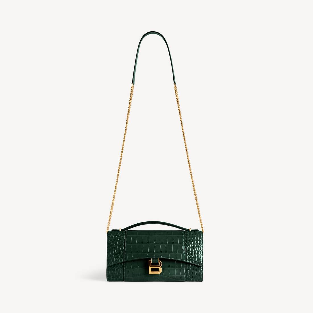Pochette Mujer con Cadena en Verde Bosque