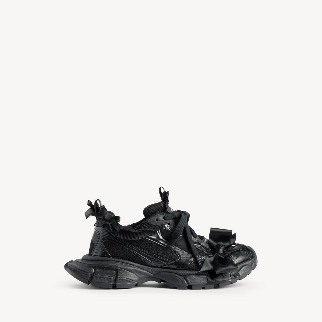 Zapatilla de encaje para mujer 3XL en negro