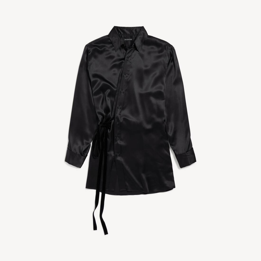 Vestido envolvente para mujer en negro