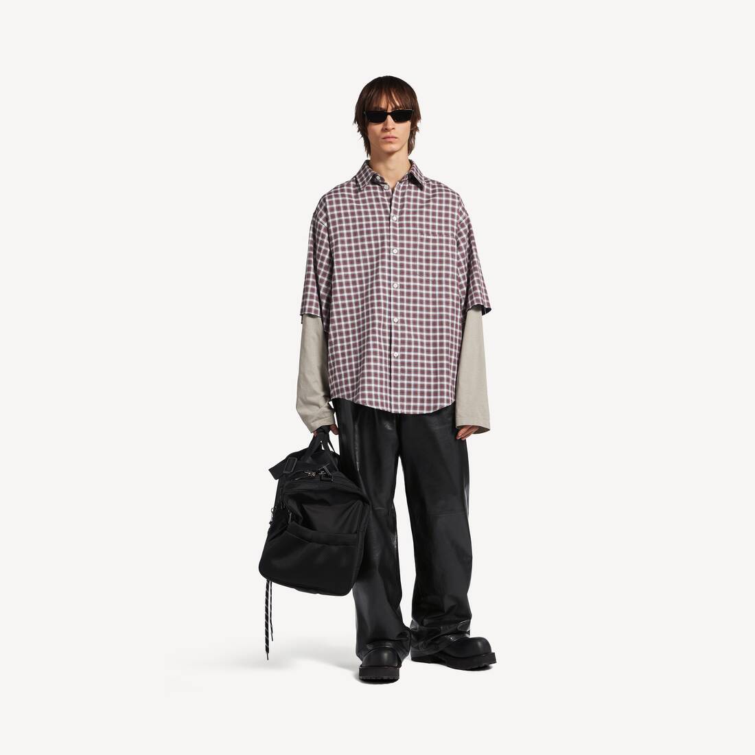 Camisa de manga incorrecta para hombre en rojo/navy