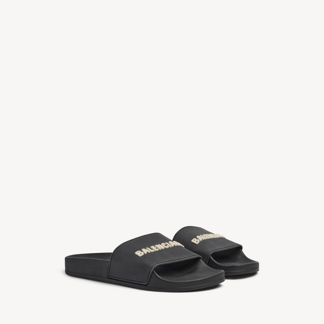 Chancleta para Hombre en Negro/Blanco