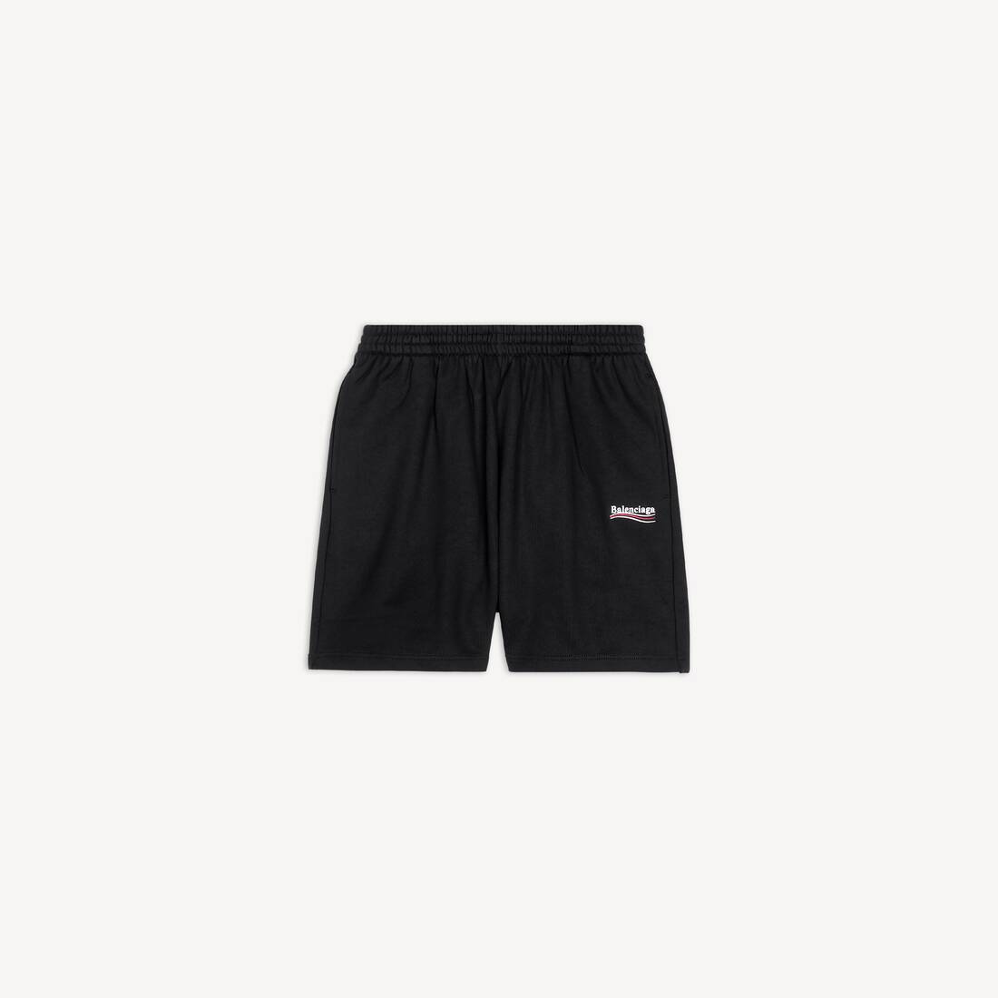 Pantalones Cortos de Sudadera para Hombre con Campaña Política en Negro