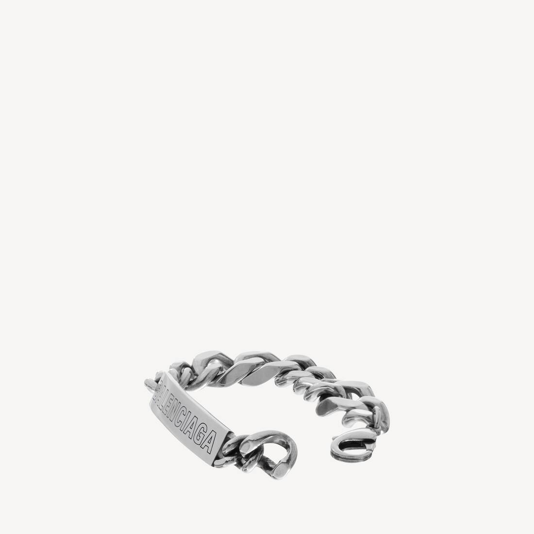 Pulsera Plate Twist en plata antigua