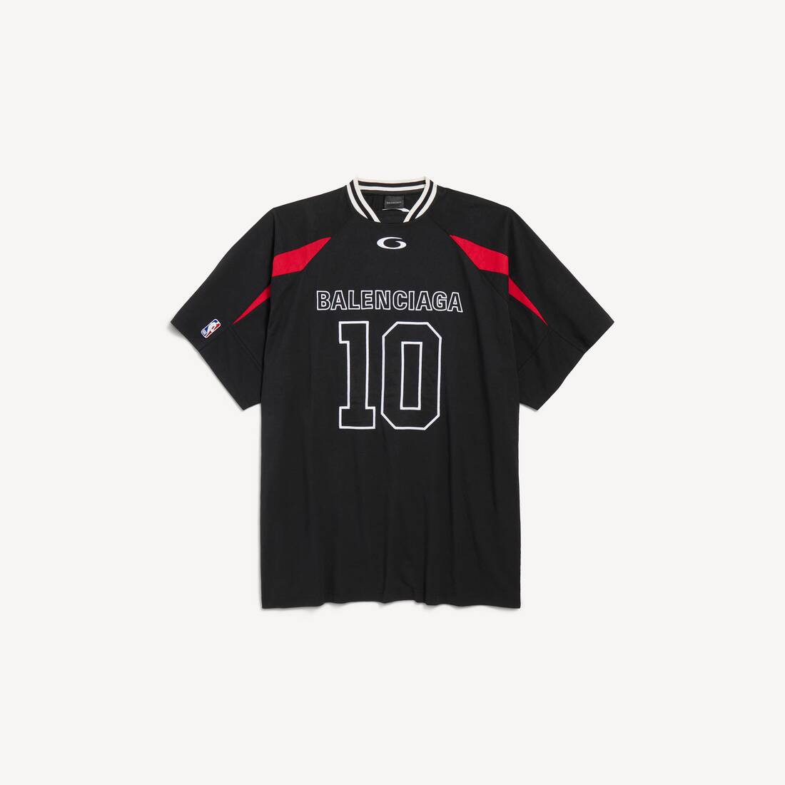 Camiseta Oversized de Balenciaga para Hombre | Colaboración NBA en Negro/multicolor
