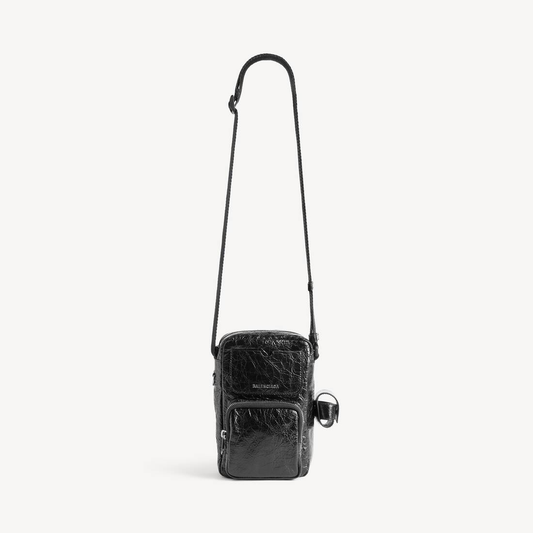 Bolso Bandolera Vertical para Hombre en Negro