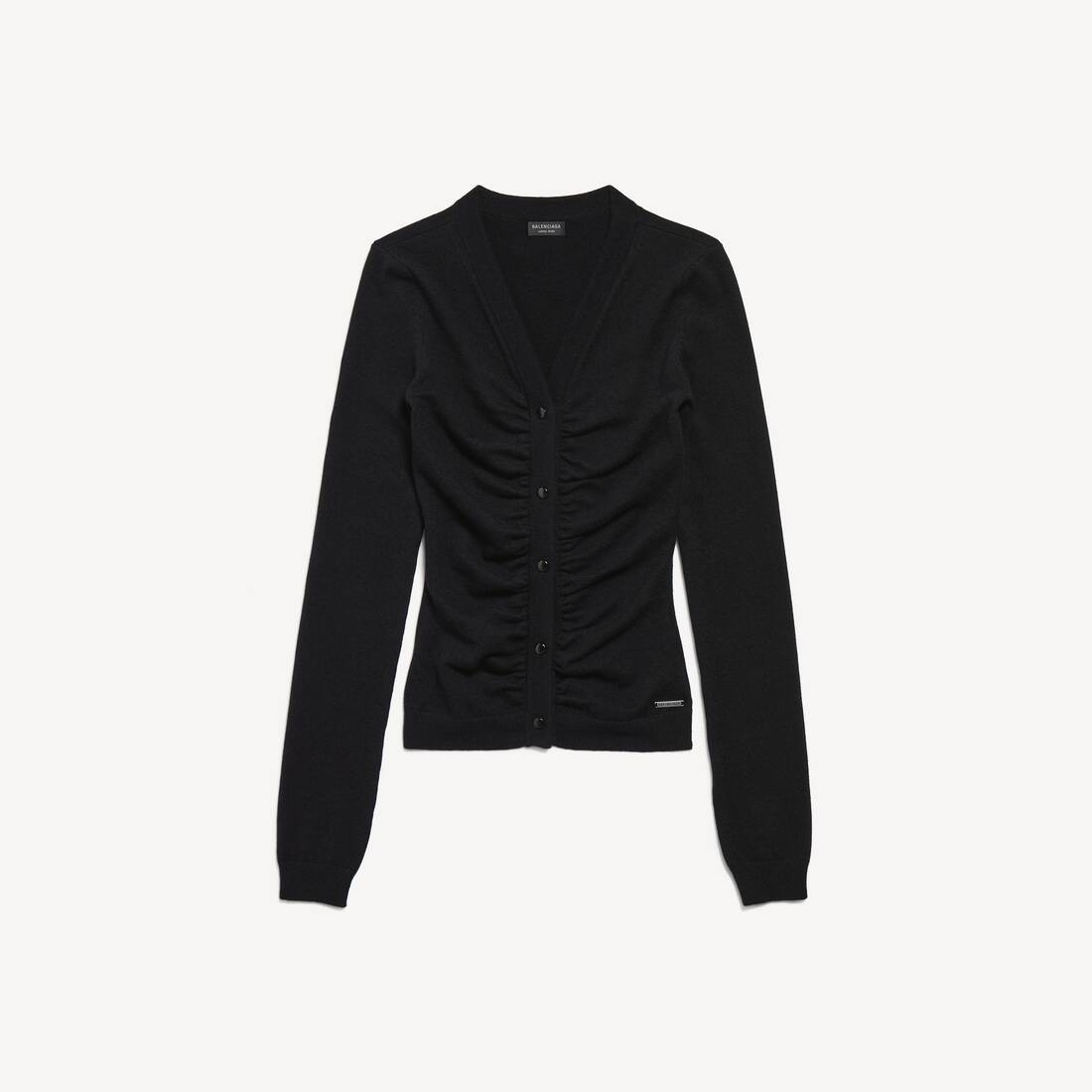 Cardigan con volantes para mujer en negro