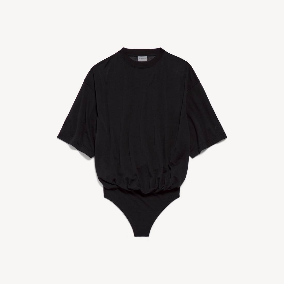 Body de camiseta oversize para mujer en negro