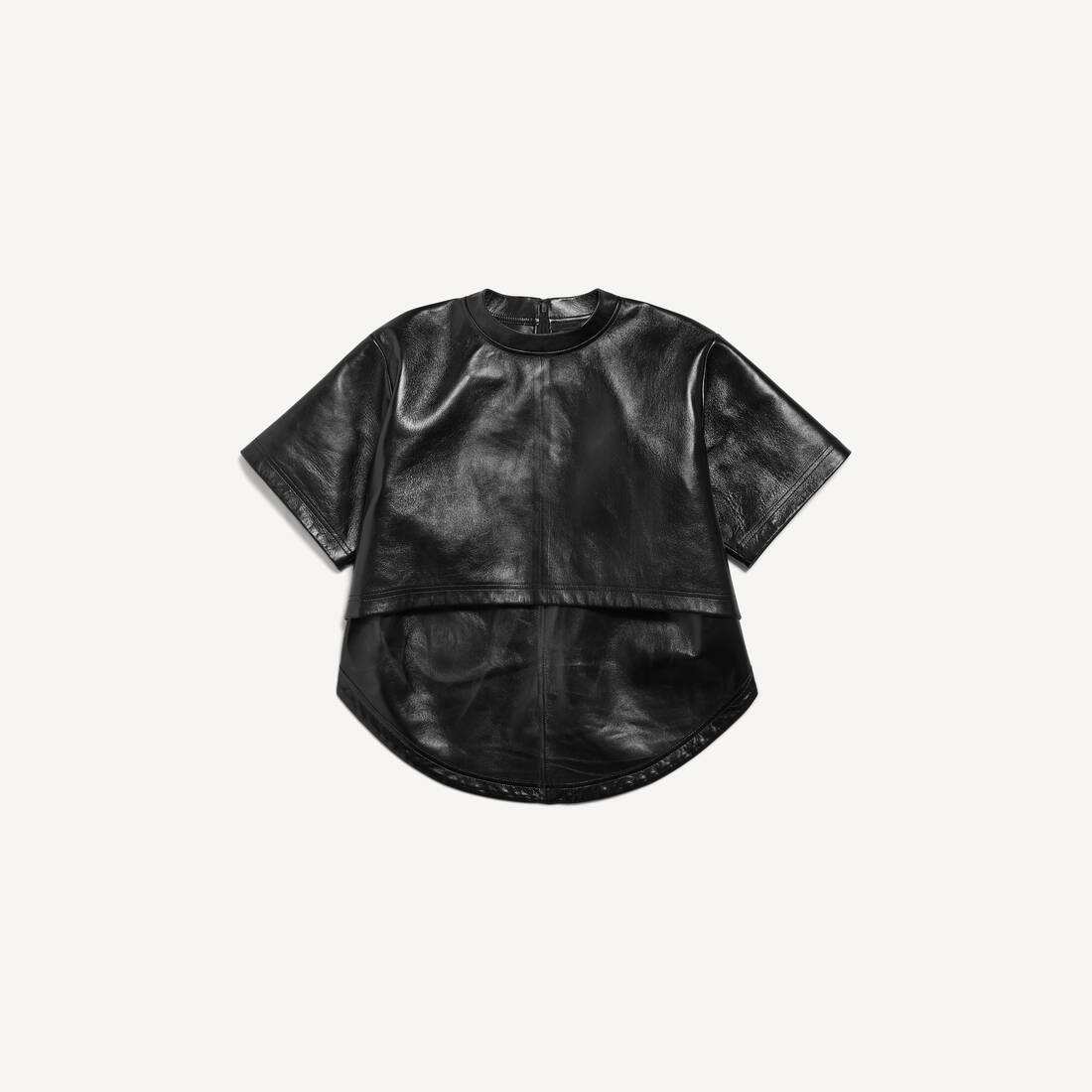 Camiseta corta de mujer en negro