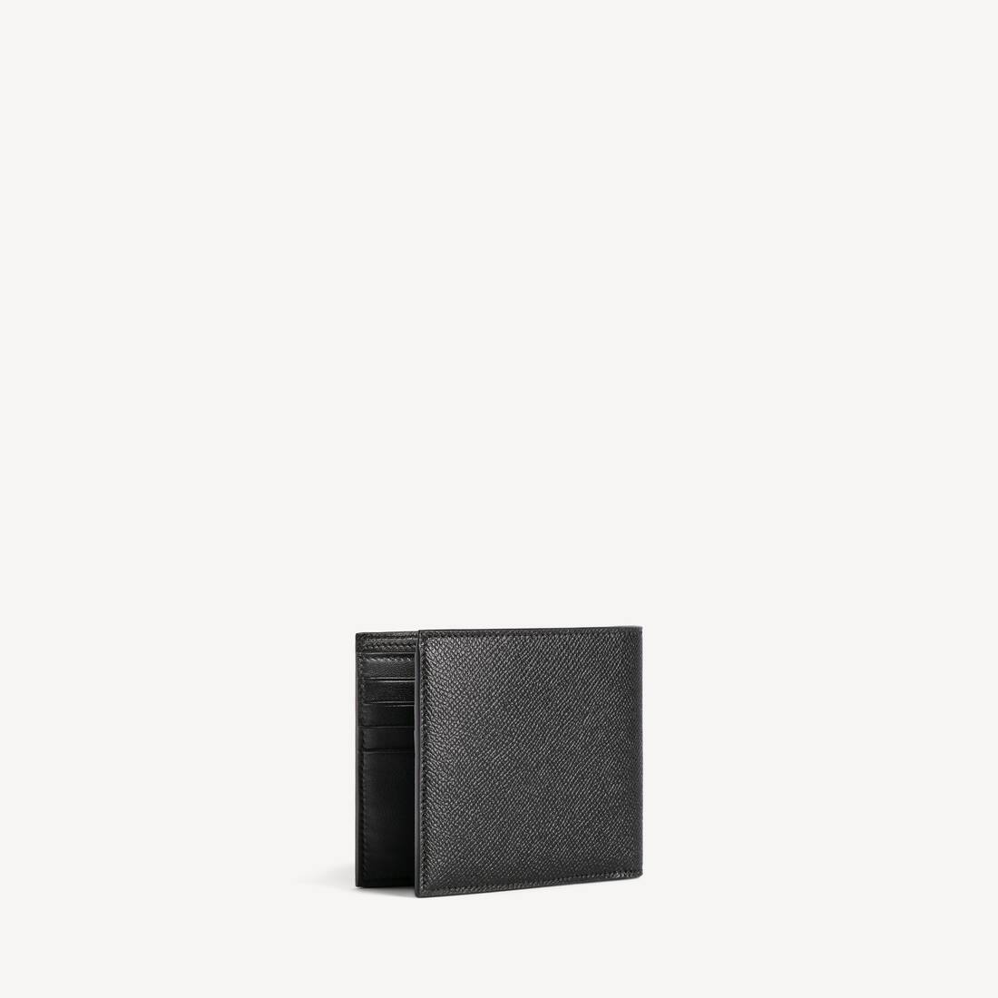 Billetera Cuadrada de Pasaporte para Hombre en Negro