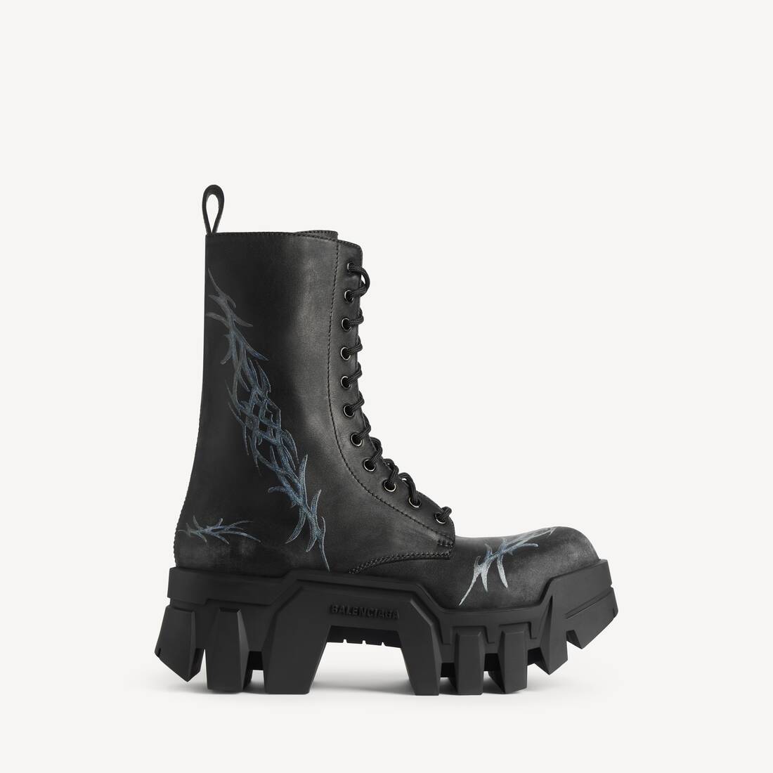 Bota de cordones para hombre Bulldozer en negro