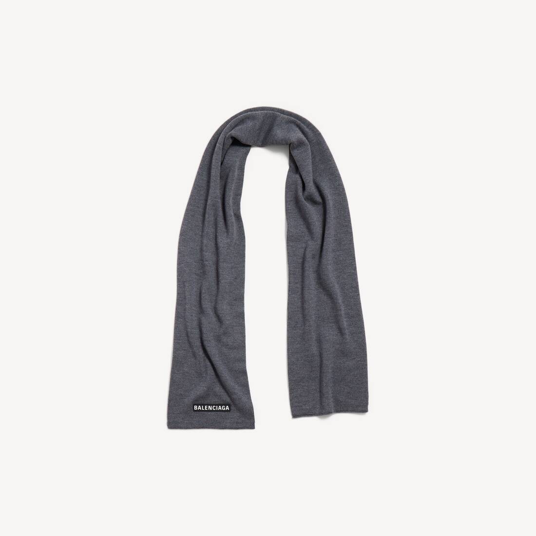 Bufanda de punto en gris para hombre