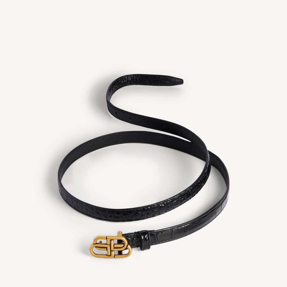 Cinturón Bb Super Delgado para Mujer en Negro