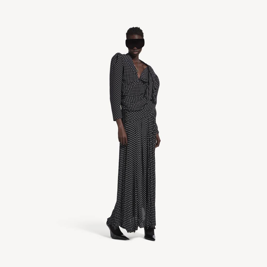 Blusa para Mujer con Corte Recto en Negro/Crema