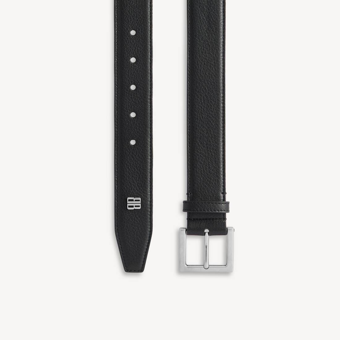 Cinturón para hombre con logo pequeño en negro