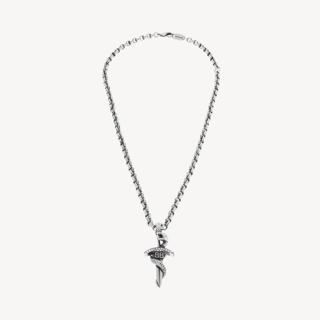 Collar de Serpiente Gótico en Plata Antigua