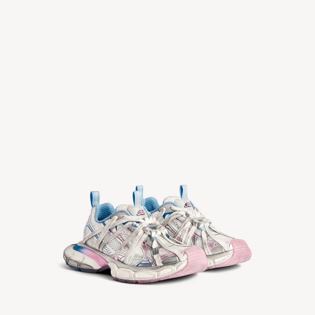 Zapatilla para mujer 3XL Extreme Laces B en blanco/gris/azul/rosa