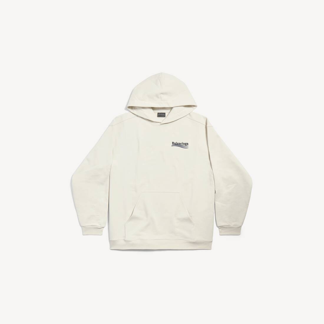 Hoodie para Hombre con Diseño de Campaña Política Talla Mediana en Blanco
