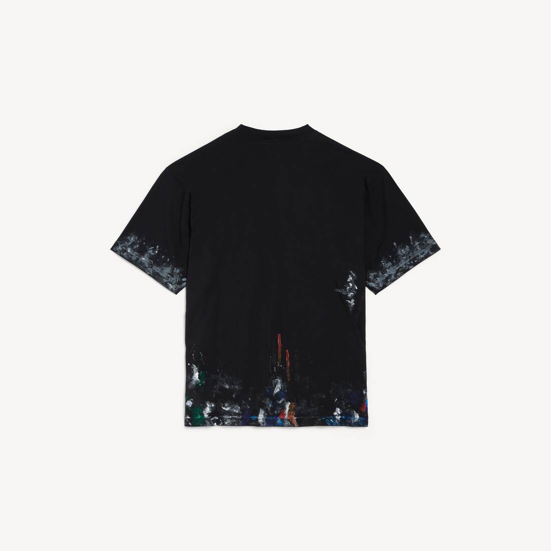 Camiseta de Hombre de Estilo Pintor Talla Mediana en Negro