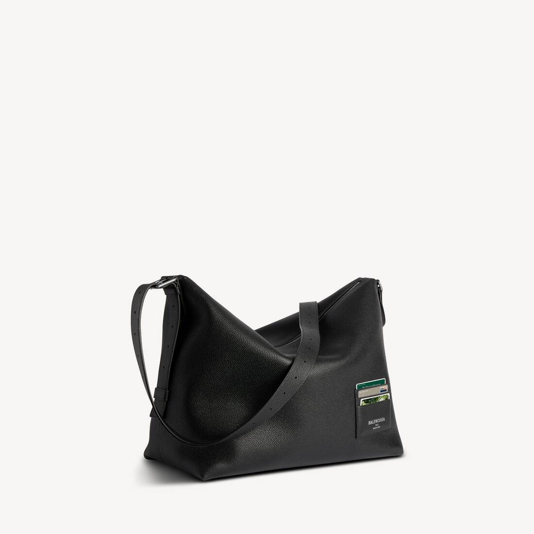 Bolso de Hombro para Hombre Grande en Negro