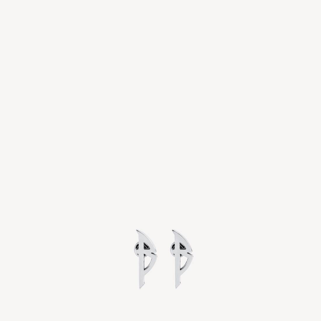 Aretes de Metal Typo en Plata