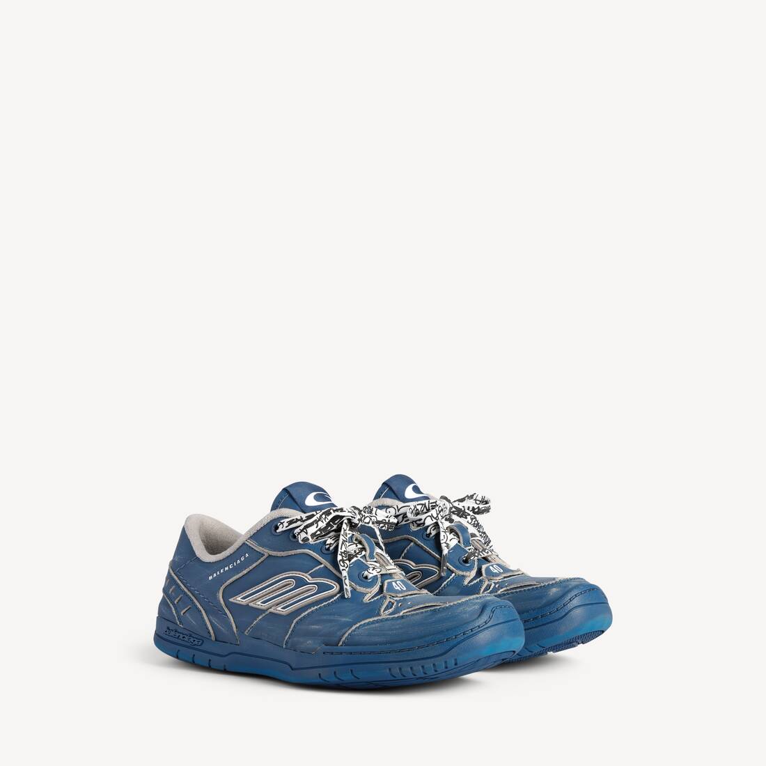 Zapatilla para Hombre Hamptons Mediana Desgastada en Azul Marino/Taupe