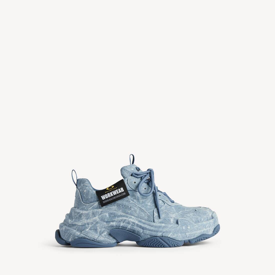Zapatilla de lona Triple S para hombre en azul