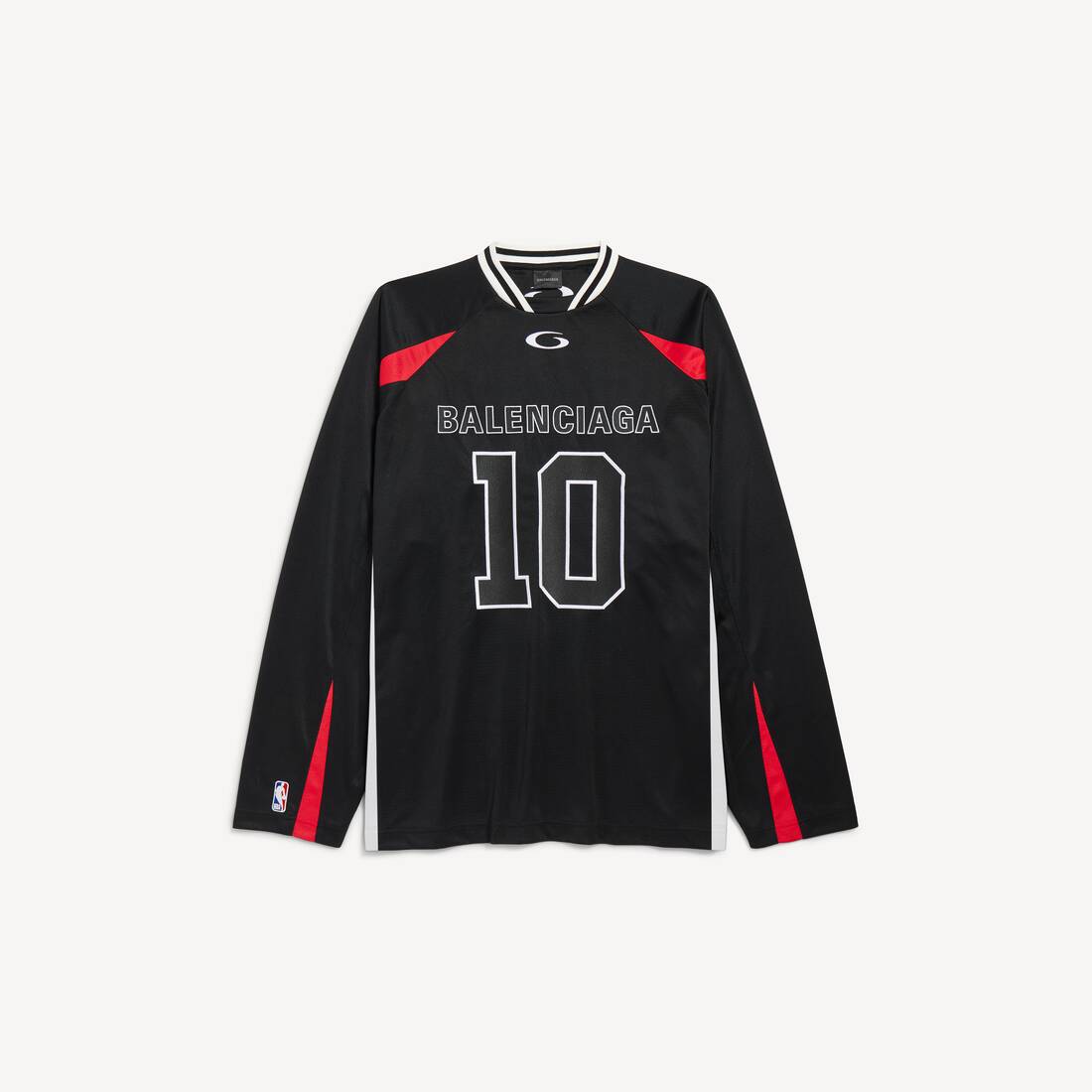 Hombre Balenciaga | Camiseta de manga larga oversize con colaboración NBA en negro/multicolor