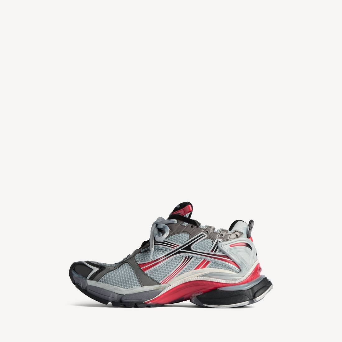 Zapatilla deportiva para hombre con gradiente gris/rojo/negro