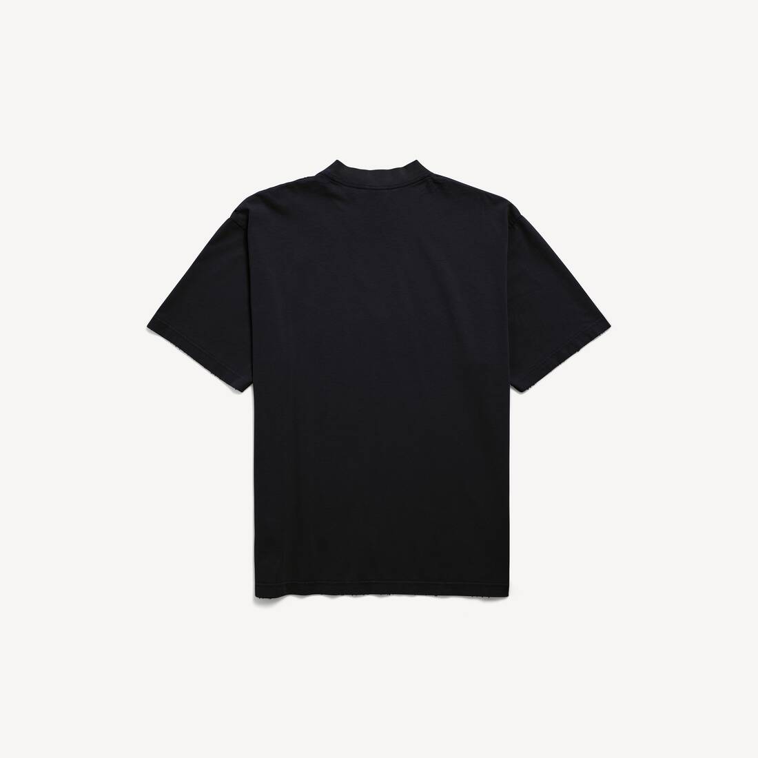 Camiseta de spray desordenado para hombre talla media en negro