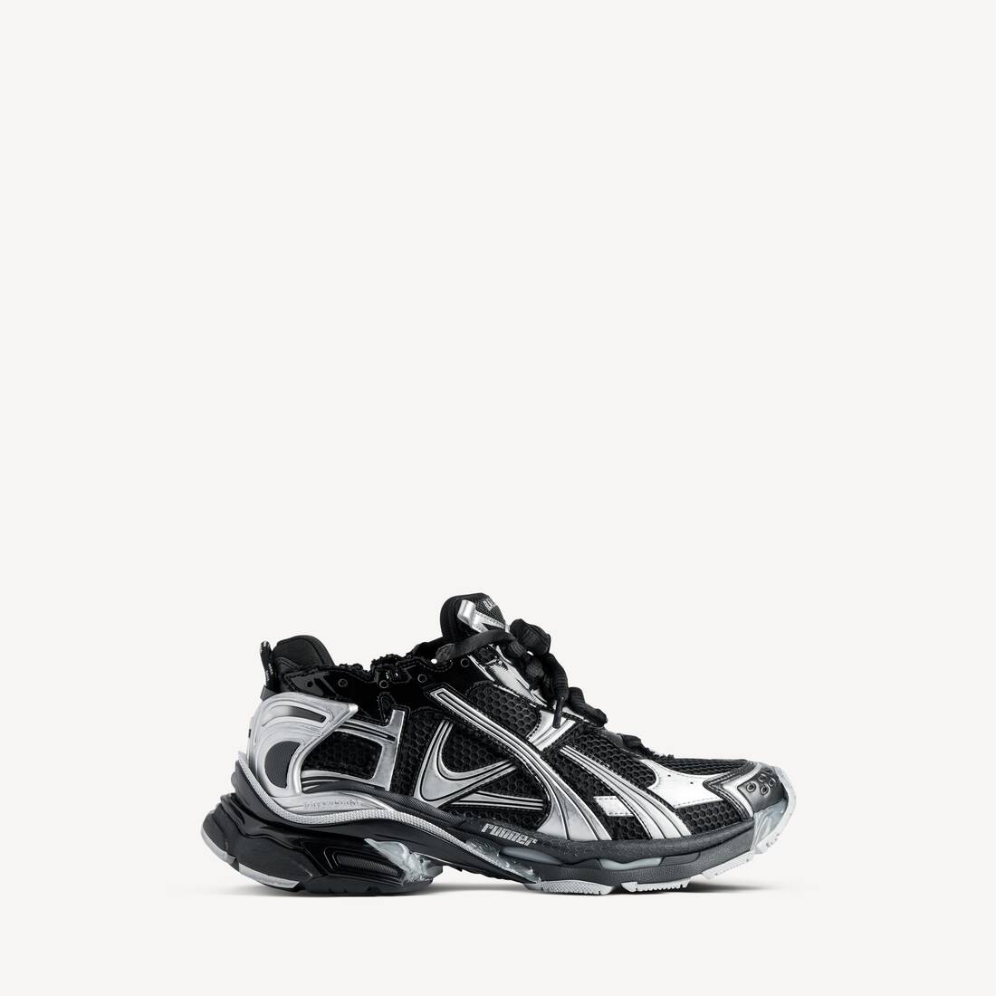 Zapatilla deportiva para mujer en negro/plateado
