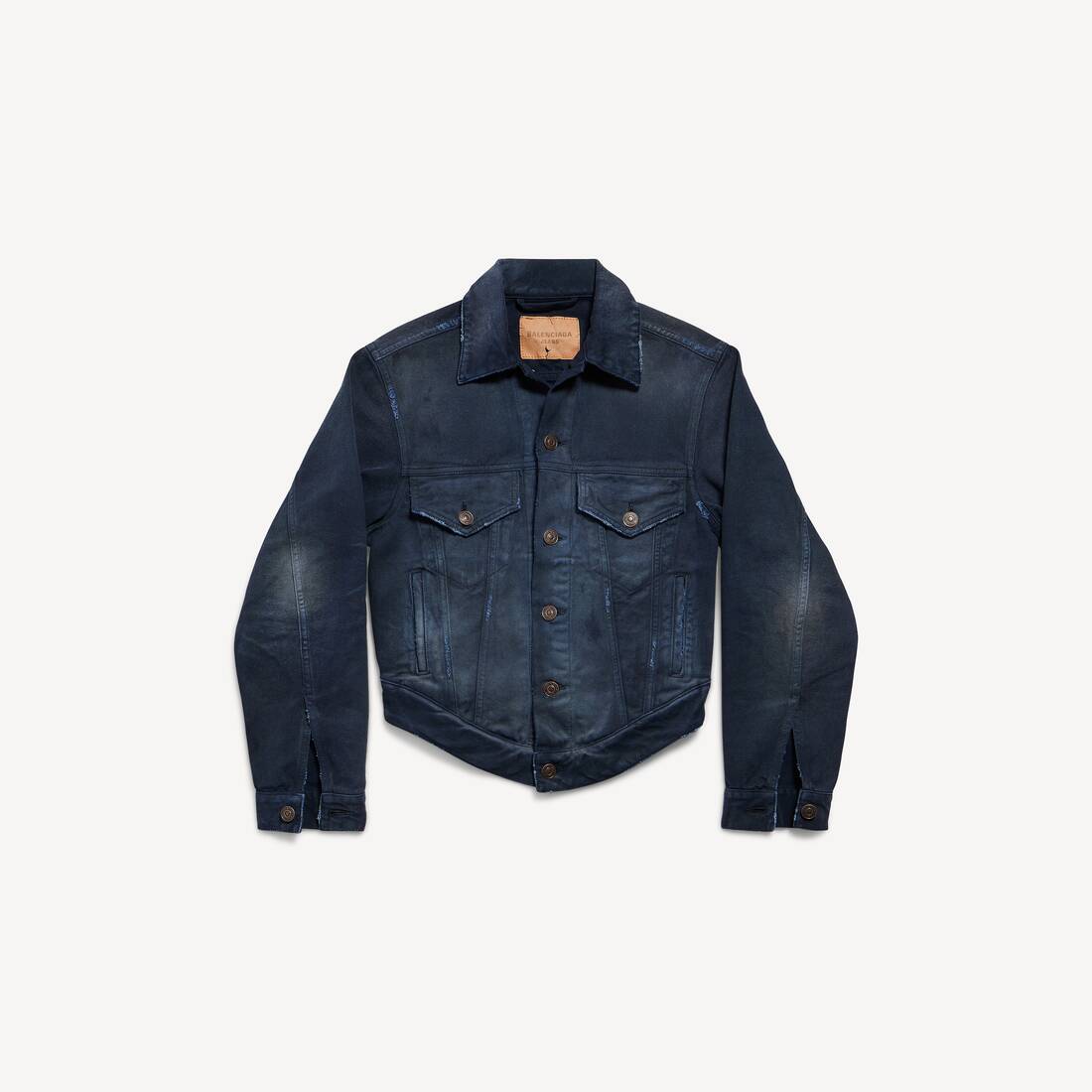 Chaqueta de cintura curvada para mujer en azul marino/azul oscuro sucio