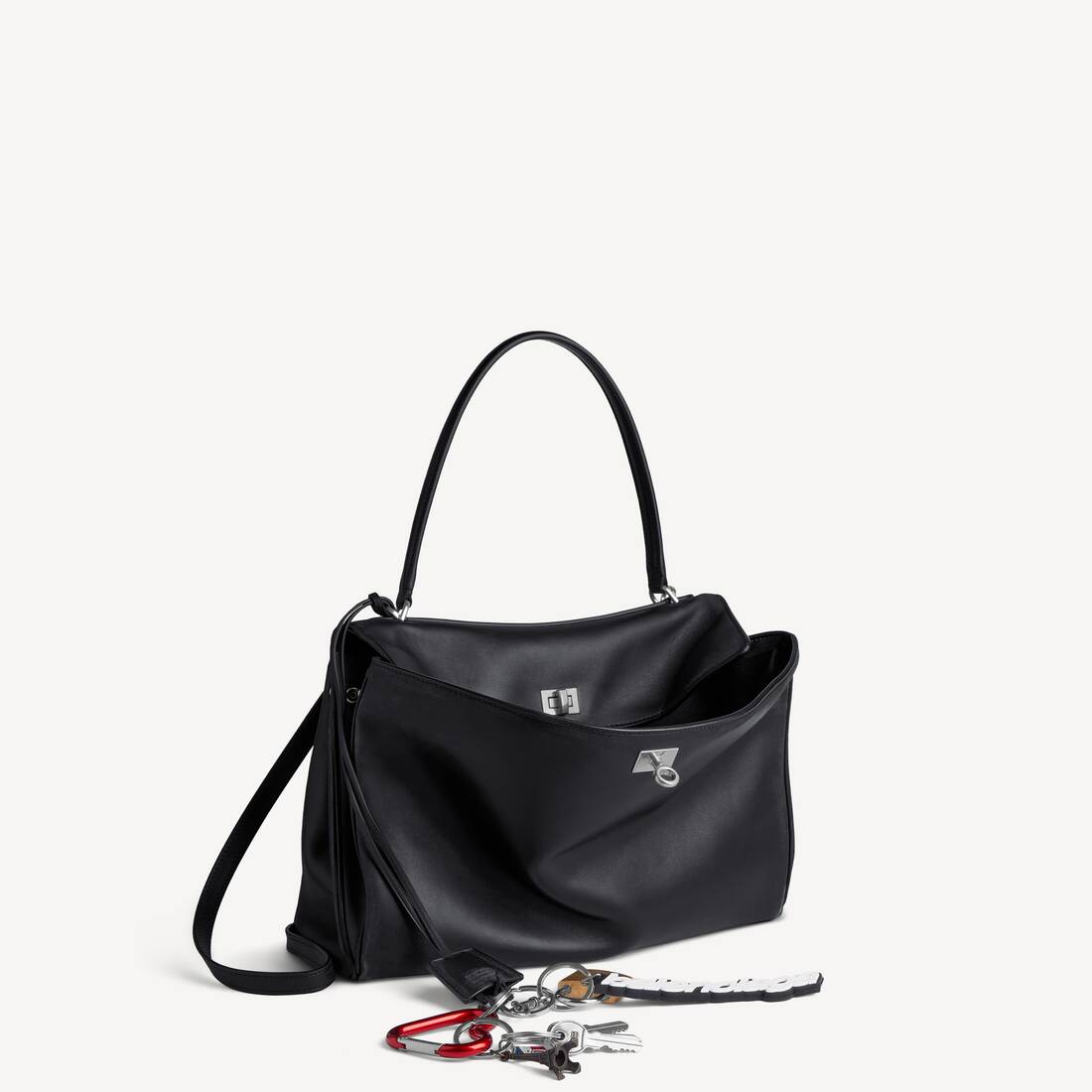 Bolso de Mujer Rodeo Mediano con Adornos en Negro