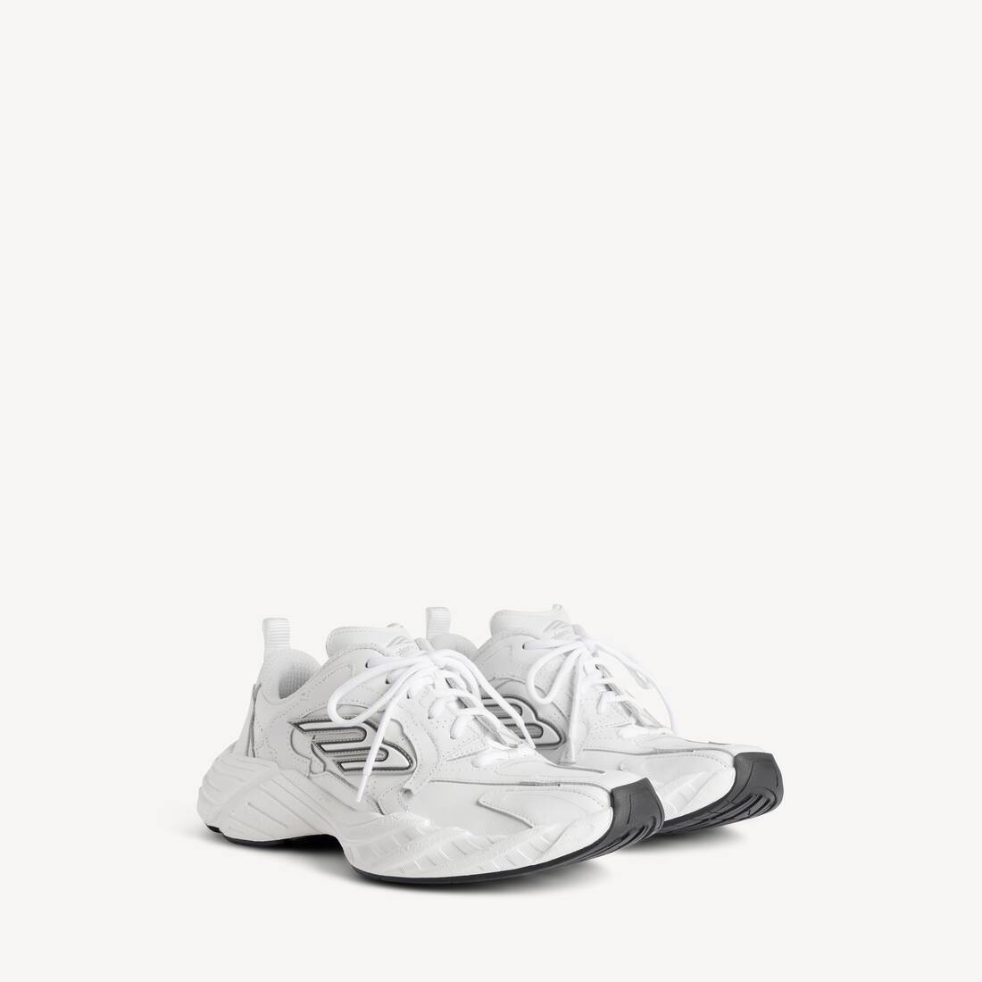 Zapato de mujer lunes en blanco/negro/gris