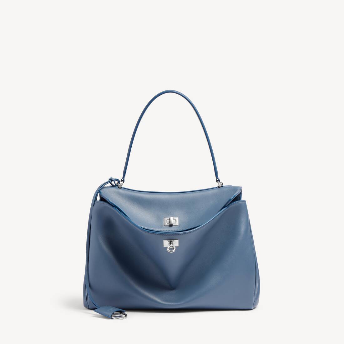 Bolso de Rodeo para Mujer Mediano en Azul Oscuro Desgastado