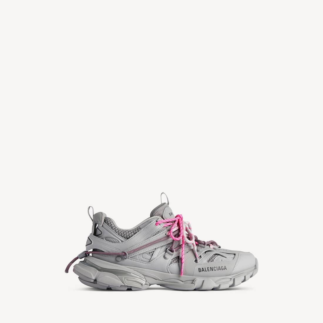 Zapatilla de pista y sendero para mujer en gris/rosa