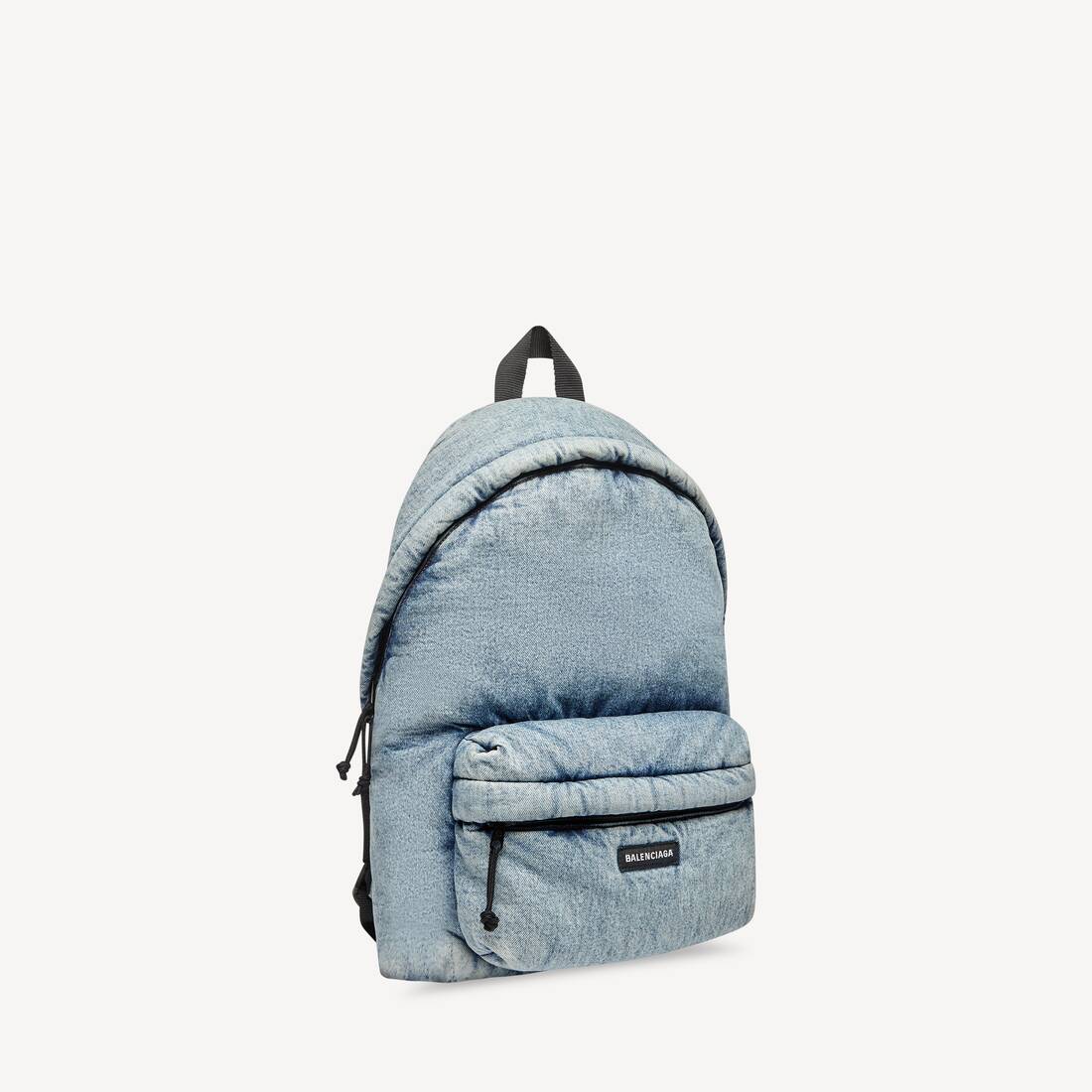 Mochila de explorador para hombre en azul desgastado