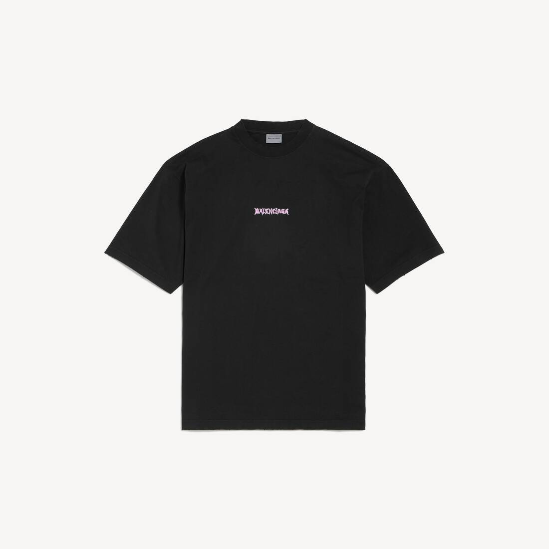 Camiseta de hombre DIY Balenciaga con ajuste medio en negro