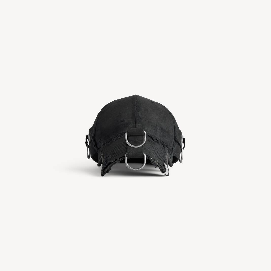 Gorra de carga con anillas D para hombre en negro
