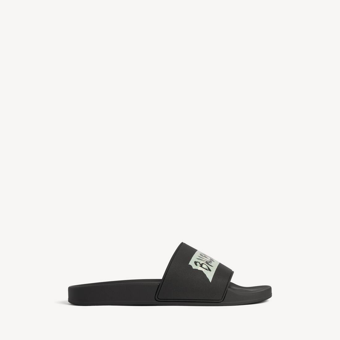 Chanclas de piscina para hombre en negro/blanco