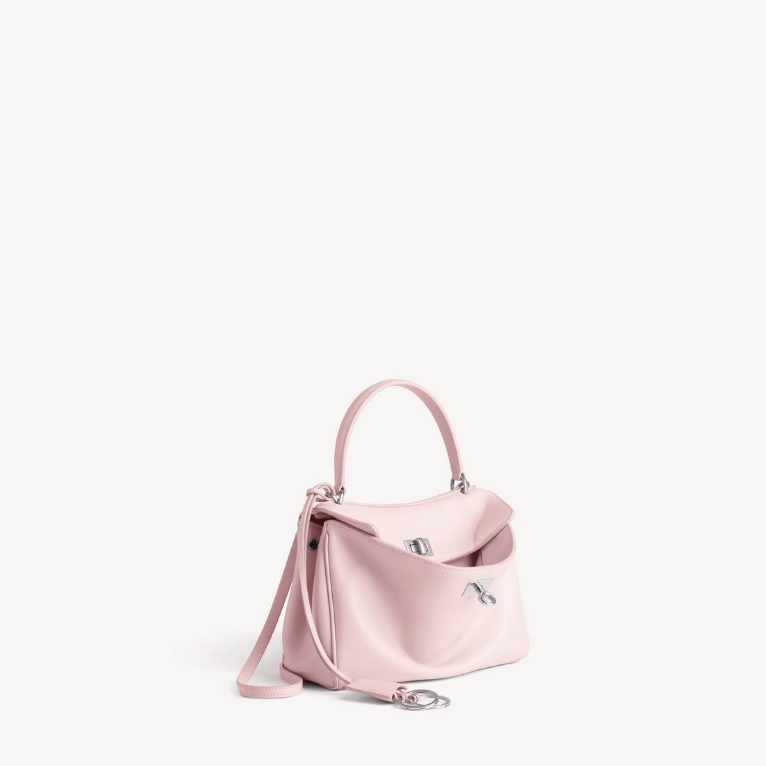 Bolso de Rodeo Mini para Mujer en Seda Rosa