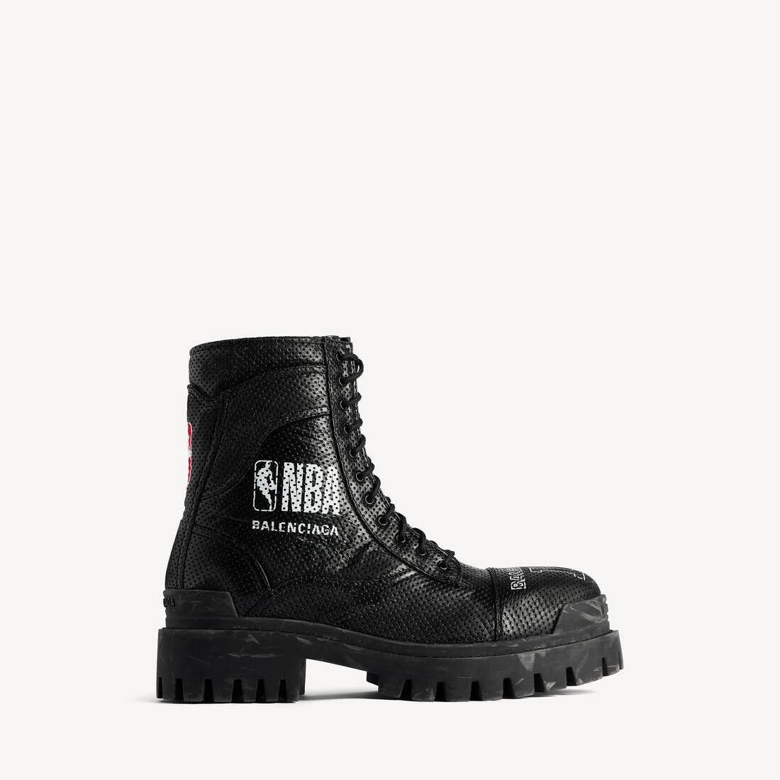 Botas de combate Balenciaga para hombre | Colaboración NBA en negro